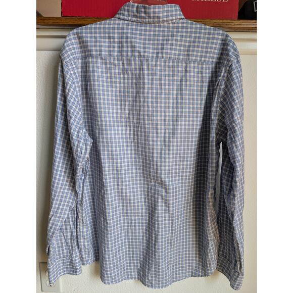 Rodd & Gunn Shirt Mens L Blue White Plaid Button Up Long Sleeve Pocket Italy - Picture 2 of 7
